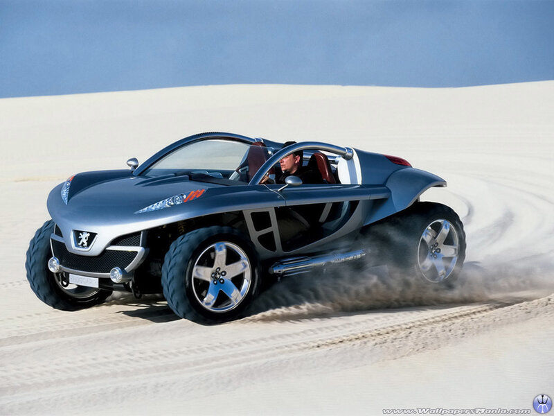 Peugeot concept car in desert