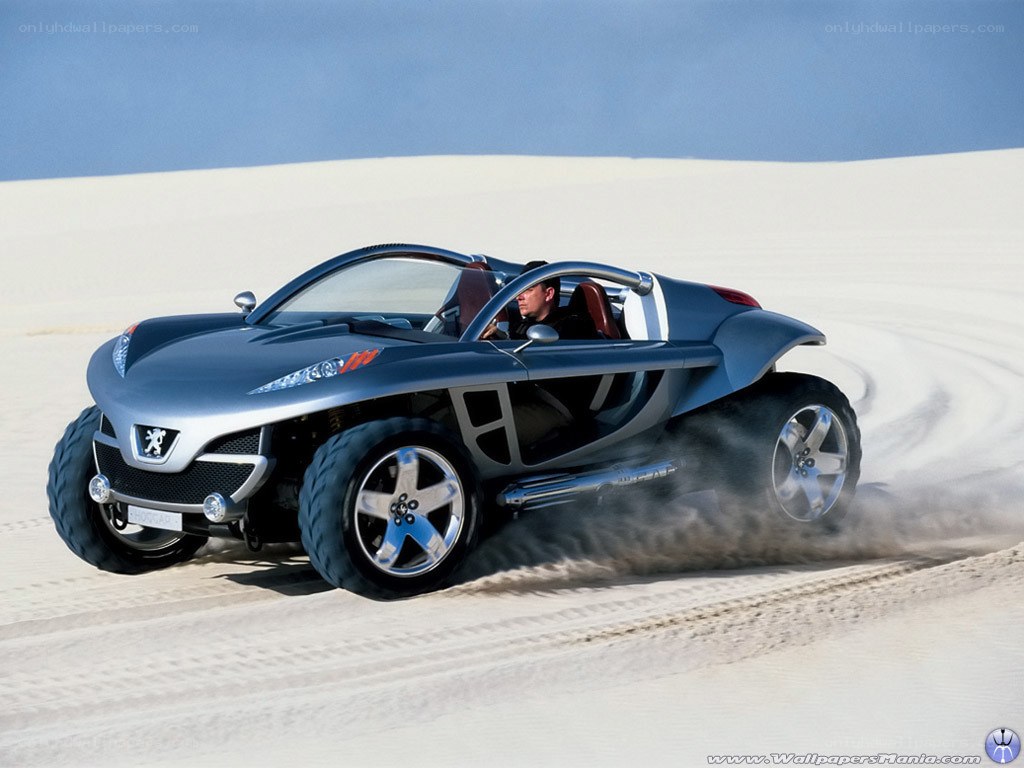 Peugeot concept car in desert
