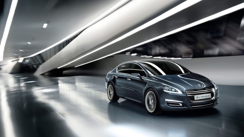 Peugeot concept car in tunnel