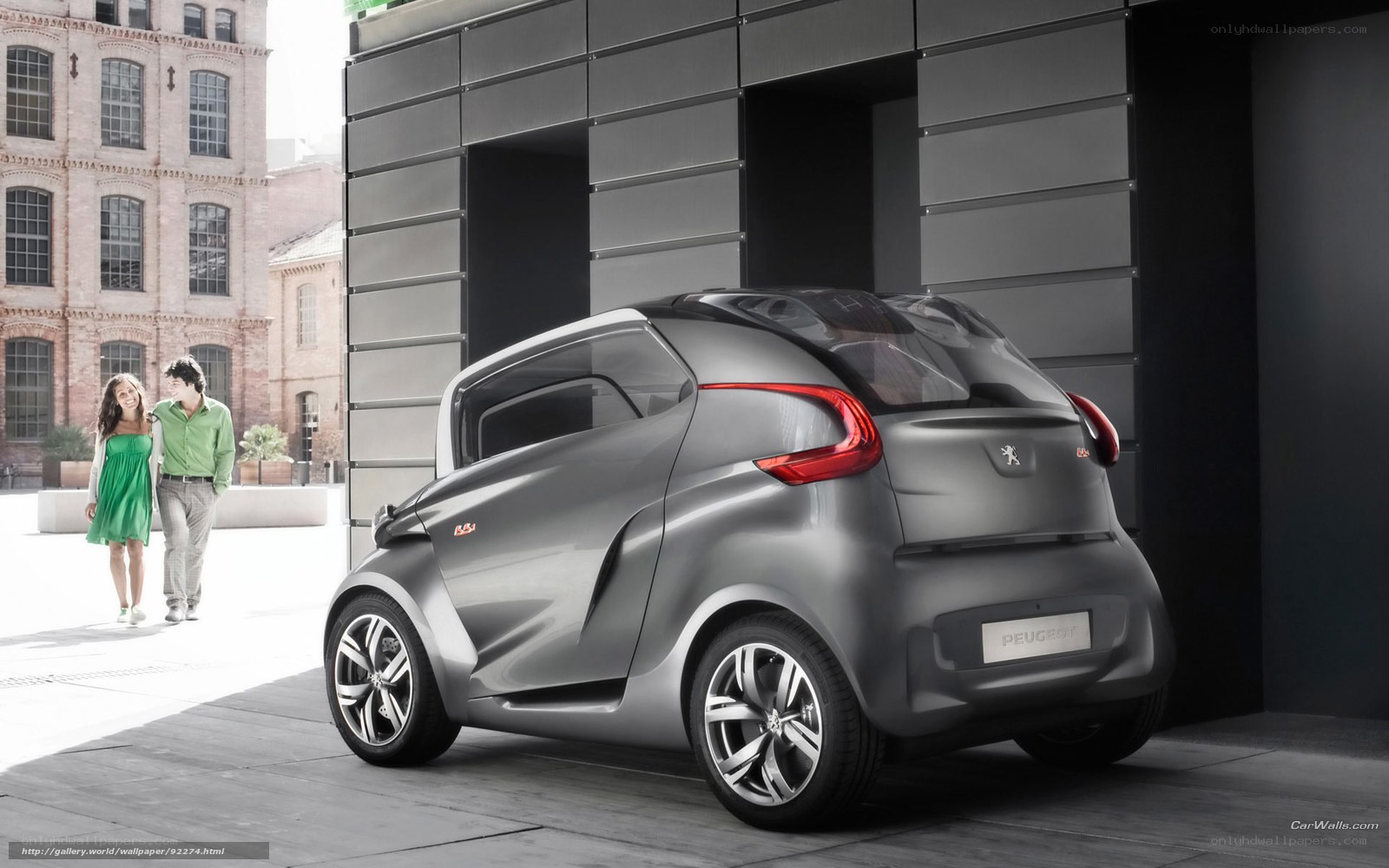 Peugeot concept car in urban setting