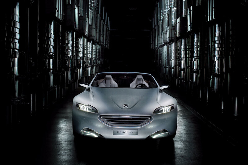 Peugeot concept car in winery