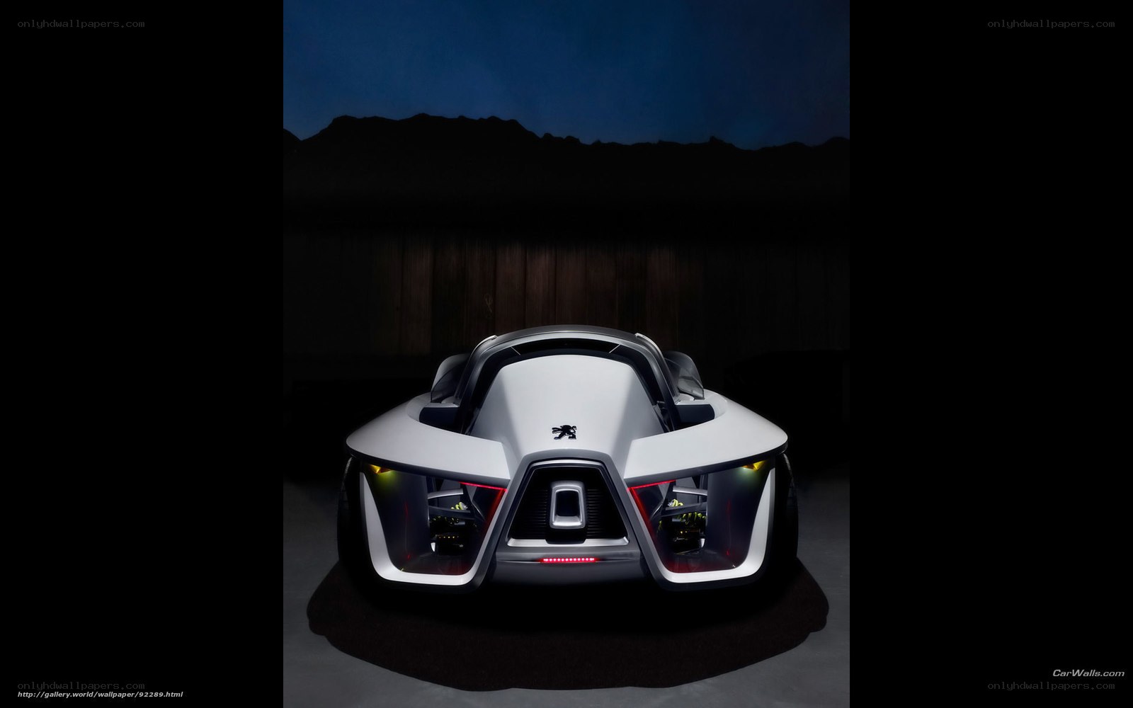 Peugeot concept car rear view