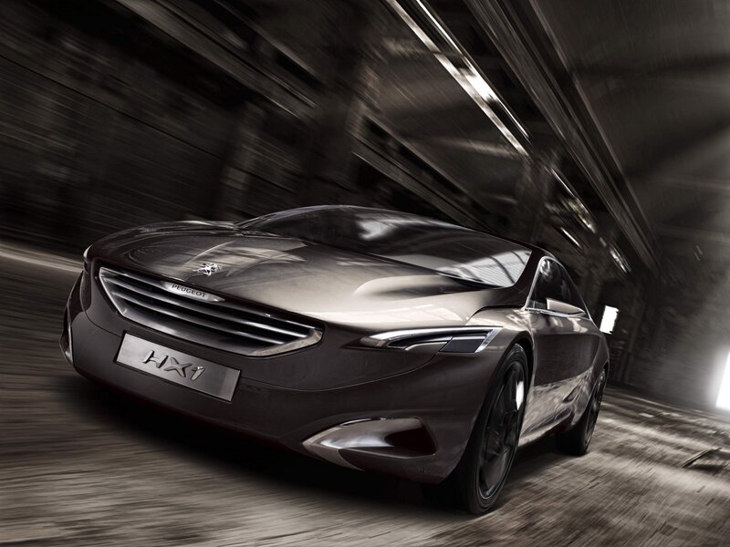 Peugeot HX1 Concept Car — Gray, Dynamic, 3d Render, Tunnel, Motion Blur
