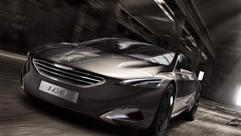 Peugeot HX1 Concept Car — Gray, Dynamic, 3d Render, Tunnel