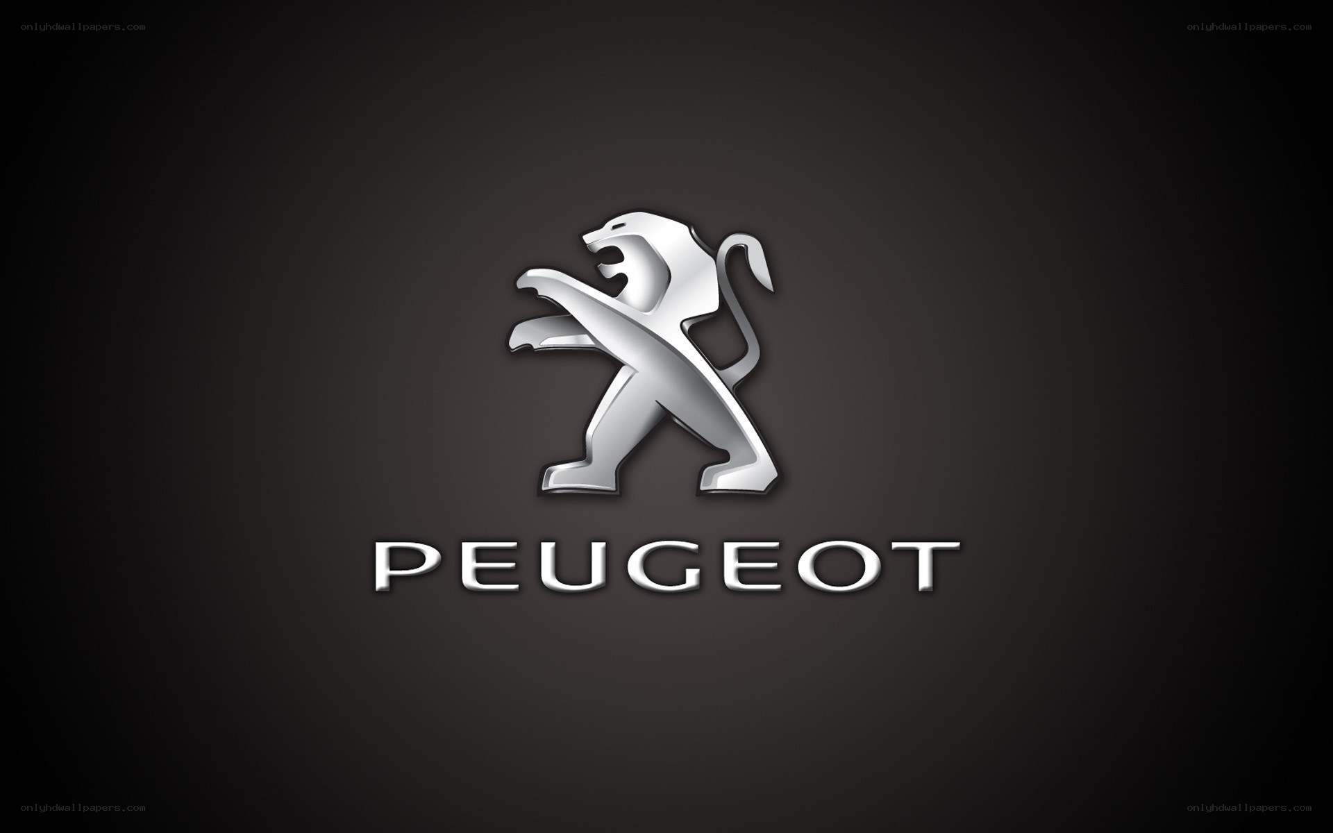 Peugeot logo on dark background