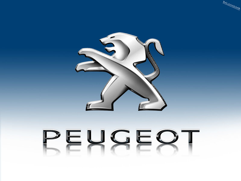Peugeot logo on gradient background