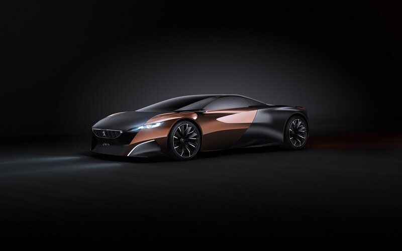 Peugeot Onyx Concept Car — Black, Dramatic, 3d Render