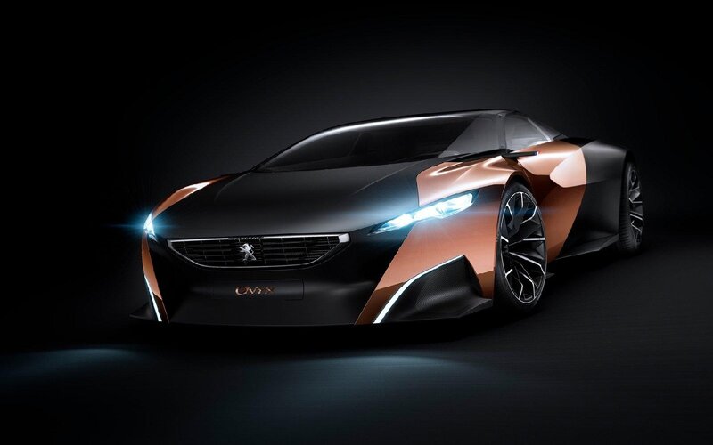 Peugeot Onyx Concept Car — Black, Dramatic, Night
