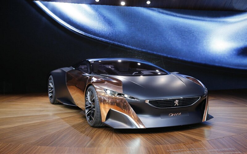 Peugeot Onyx Concept Car — Black, Dramatic, Photograph