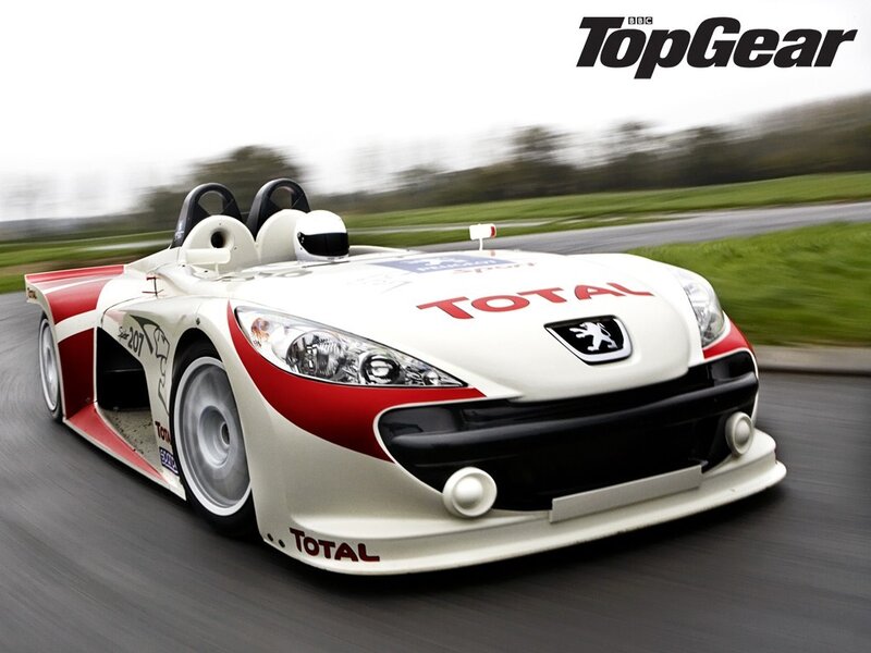 Peugeot race car on track