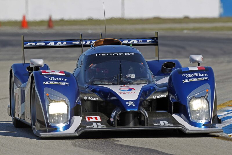 Peugeot race car on track