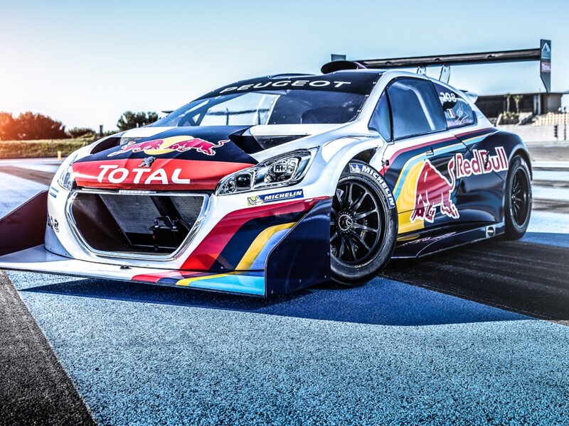 Peugeot race car on track