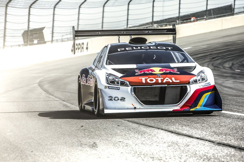 Peugeot race car on track