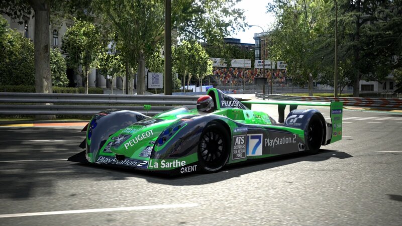 Peugeot race car on track