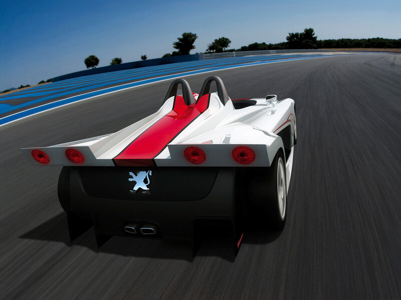 Peugeot race car on track