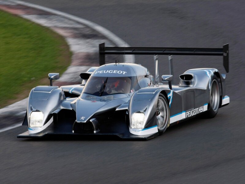 Peugeot race car on track