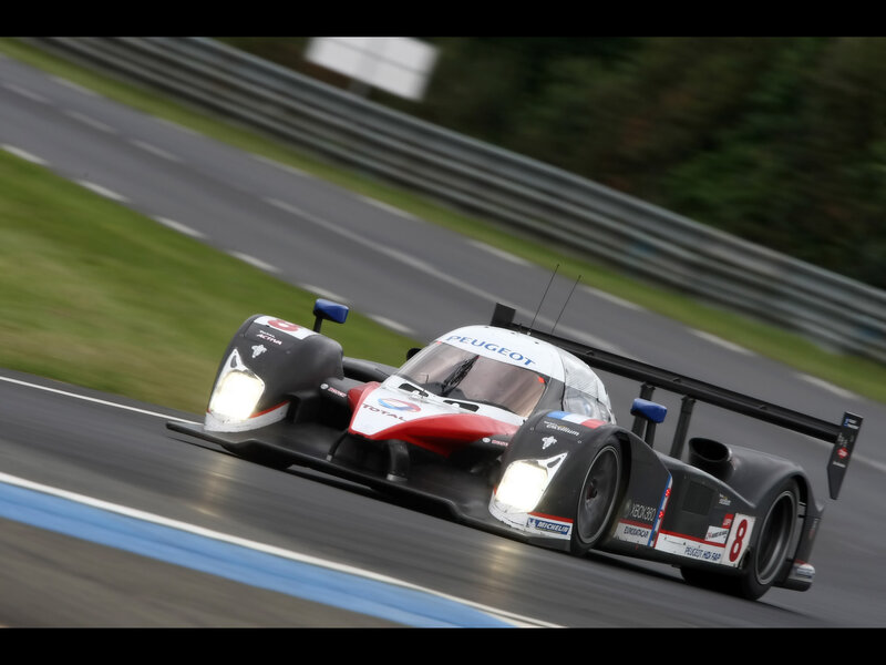 Peugeot race car on track