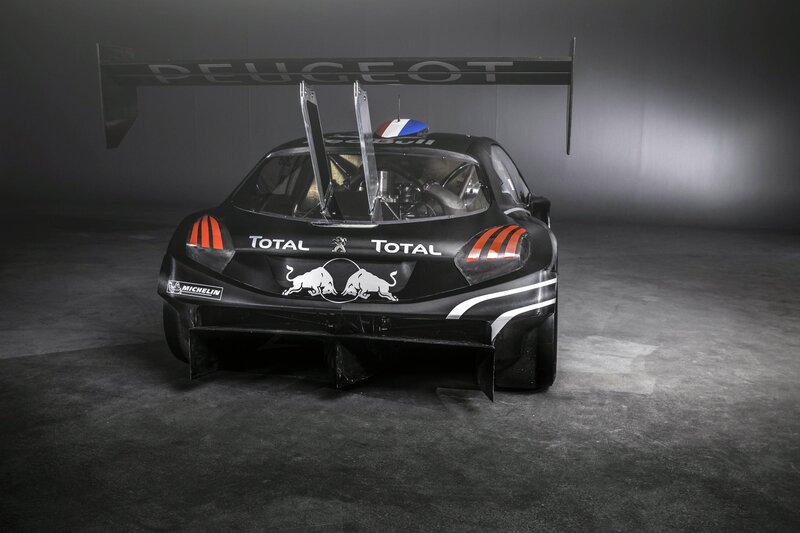 Peugeot race car rear view