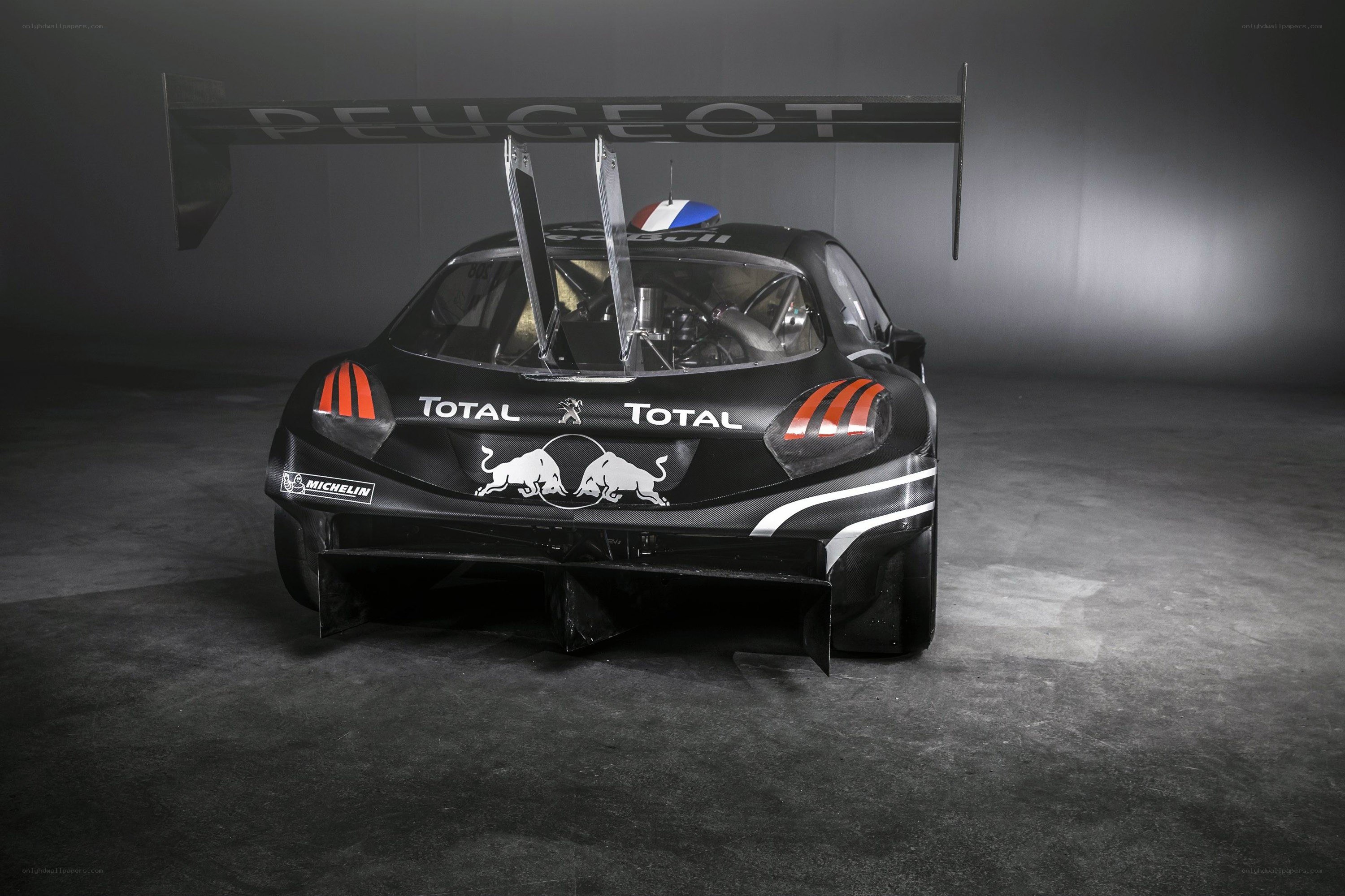 Peugeot race car rear view