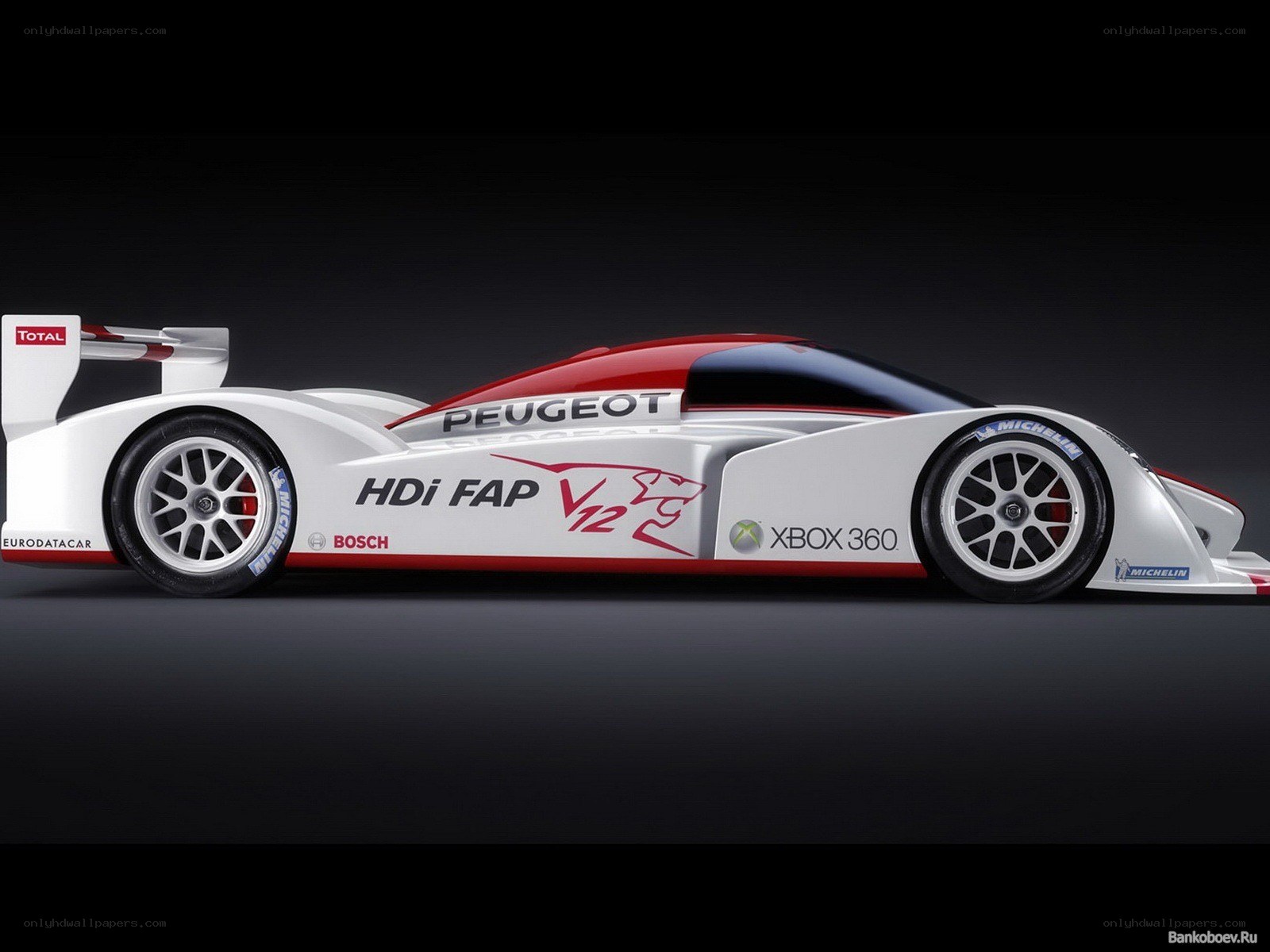 Peugeot race car side view