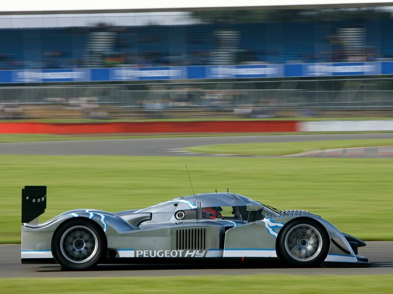 Peugeot racing car on track