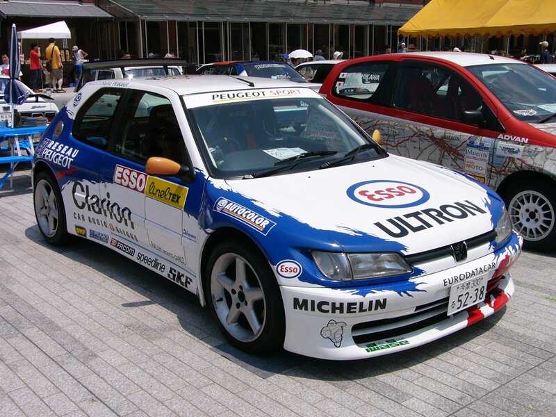 Peugeot rally car at event