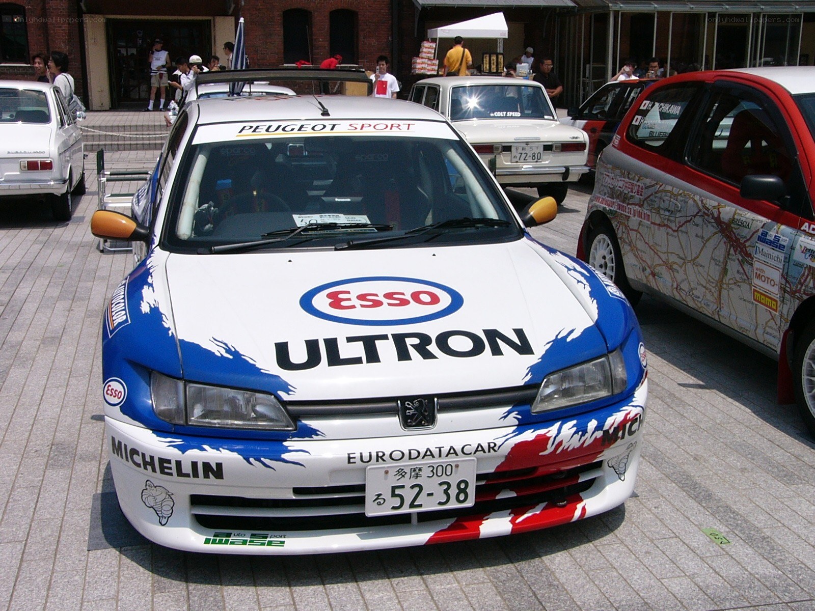 Peugeot rally car display