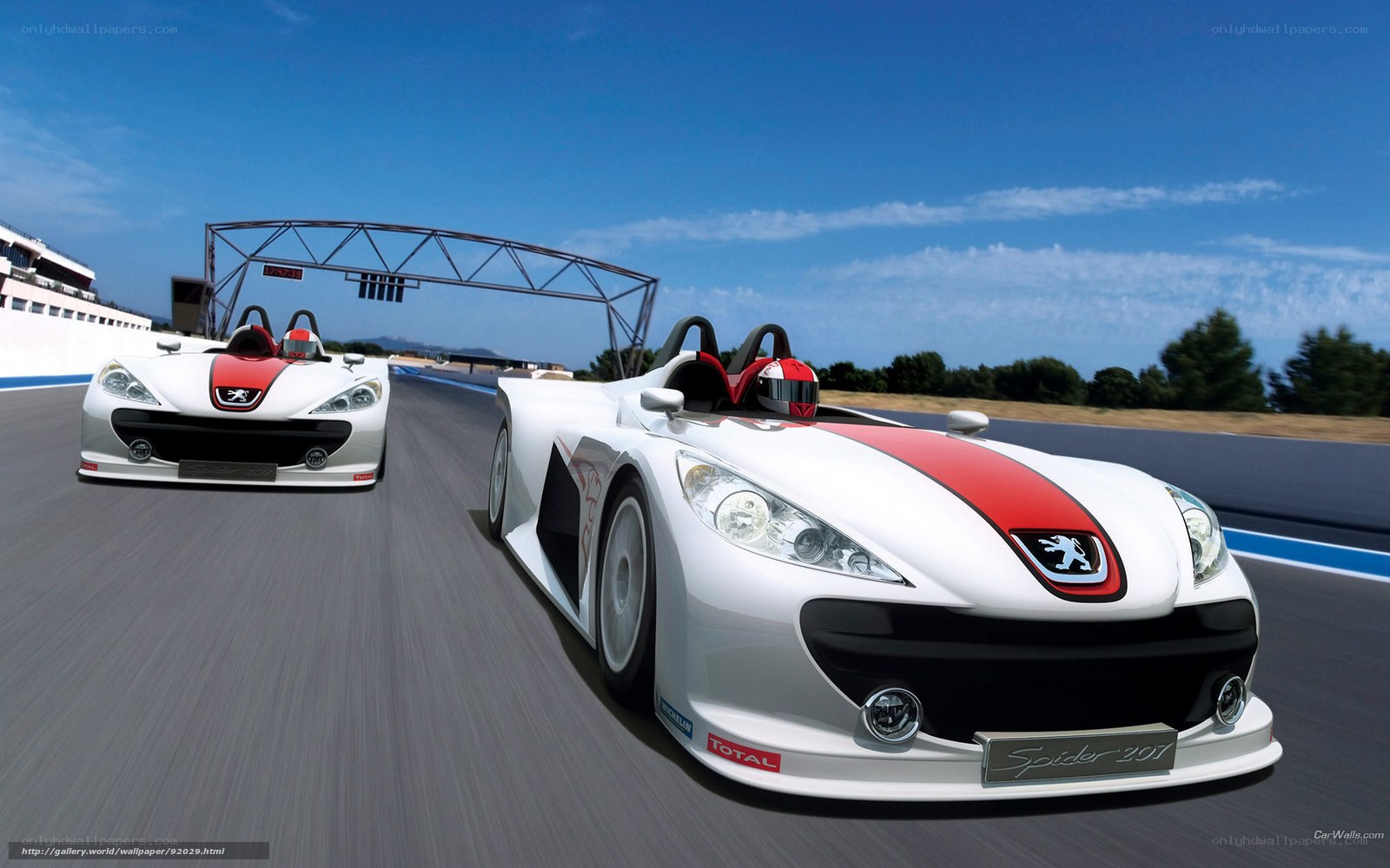 Peugeot Spider 201 on a racetrack