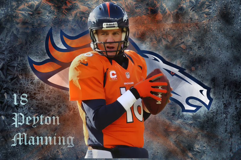 Peyton Manning in Uniform — Orange