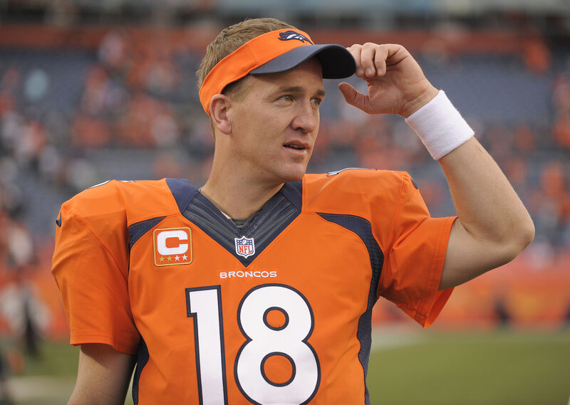 Peyton Manning on field