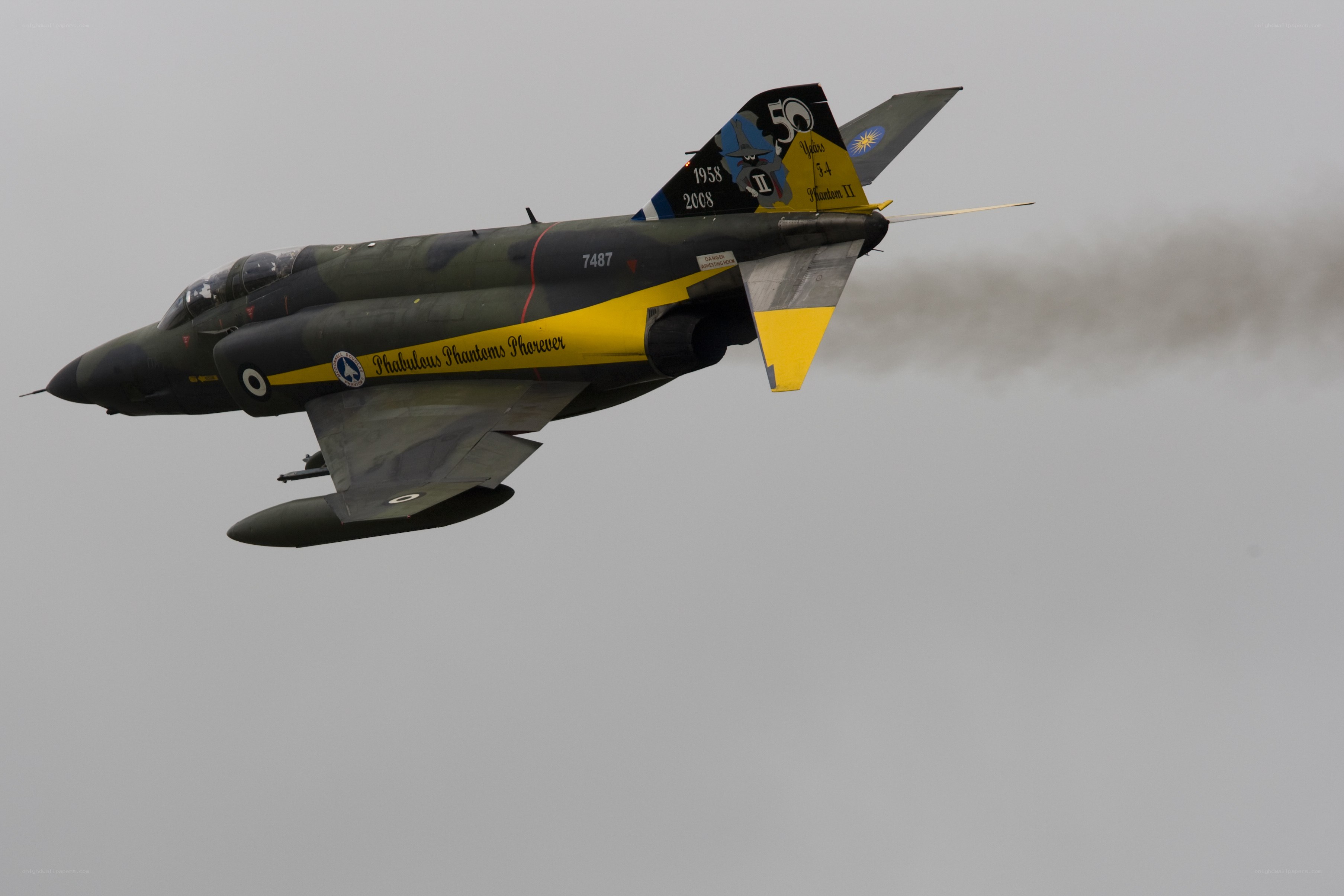Phantom II jet in flight