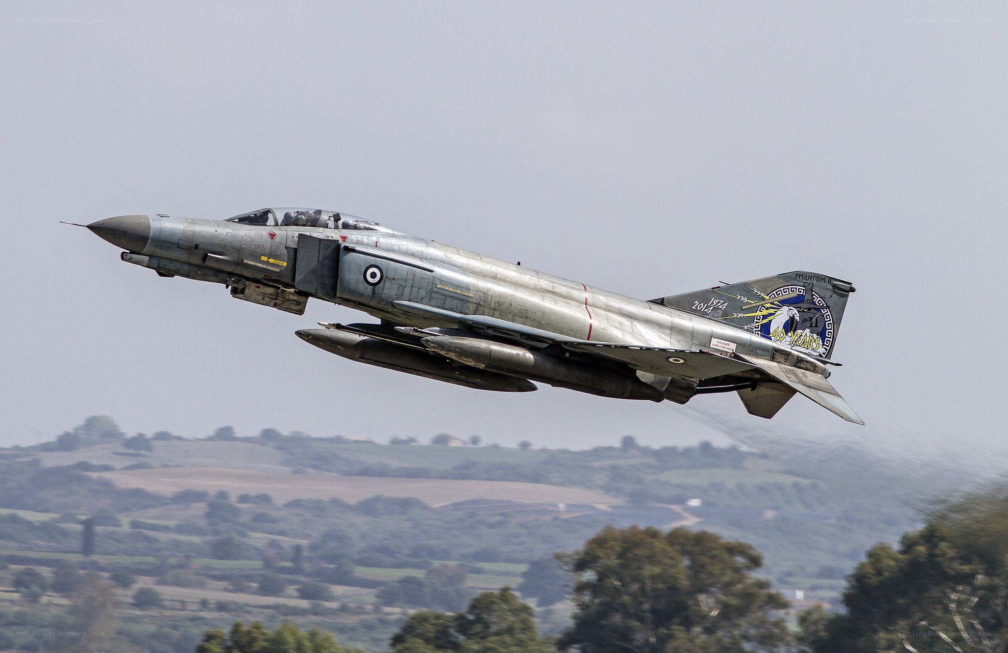Phantom II jet in flight
