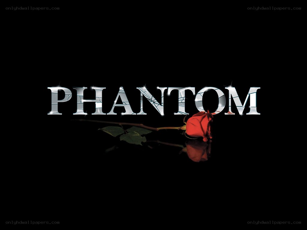 Phantom logo with red rose