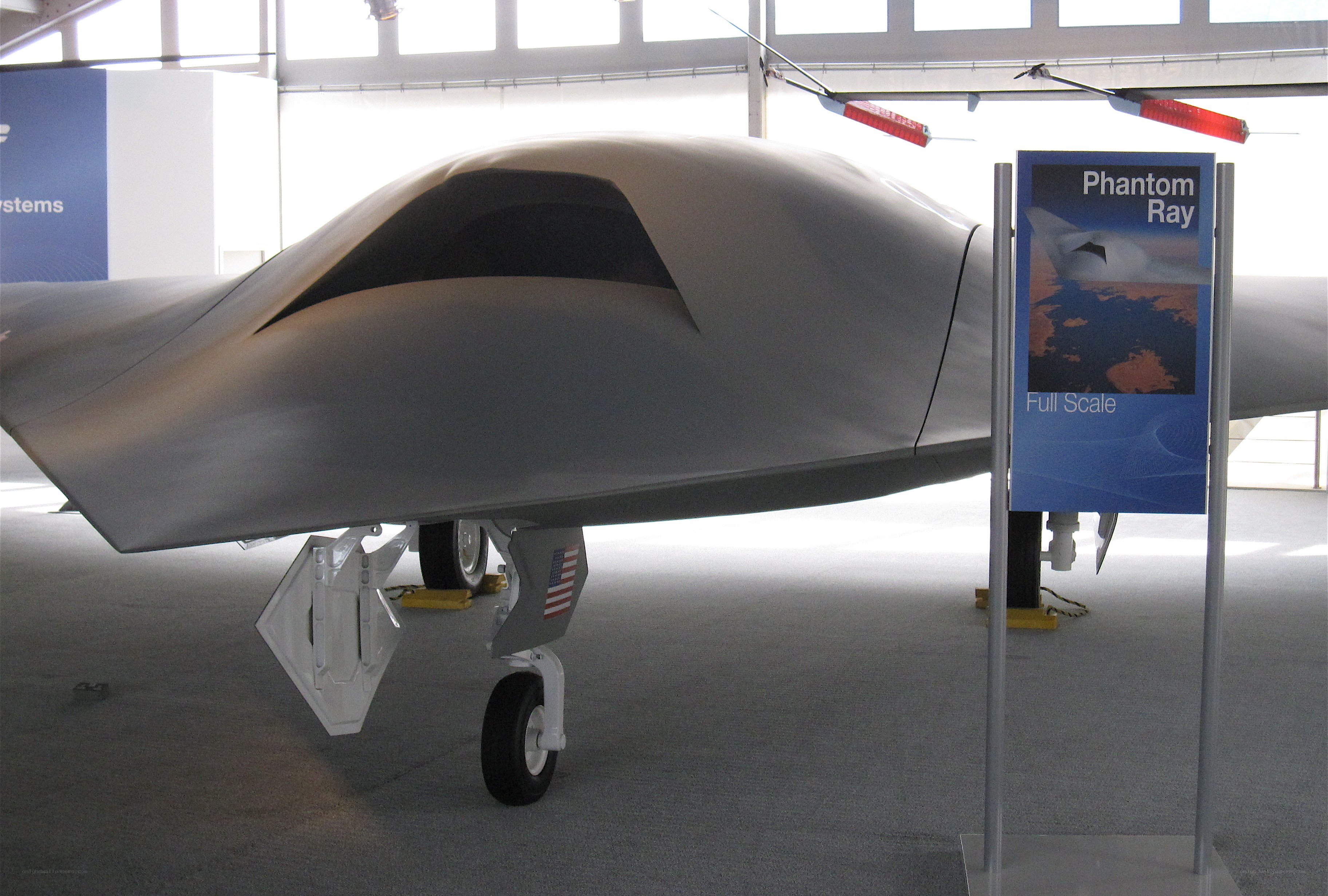 Phantom Ray drone on display