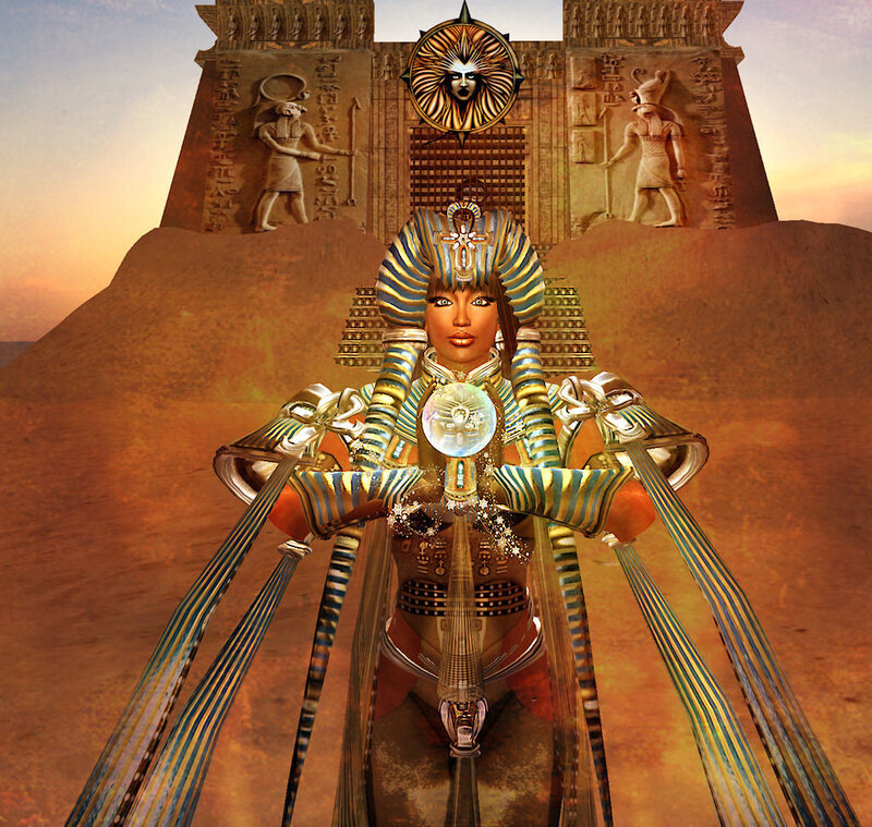 Pharaoh in Desert