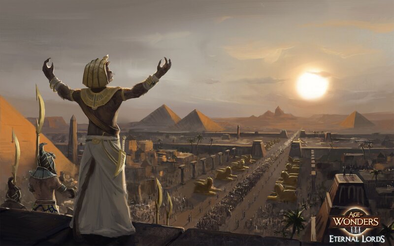 Pharaoh Overlooking City