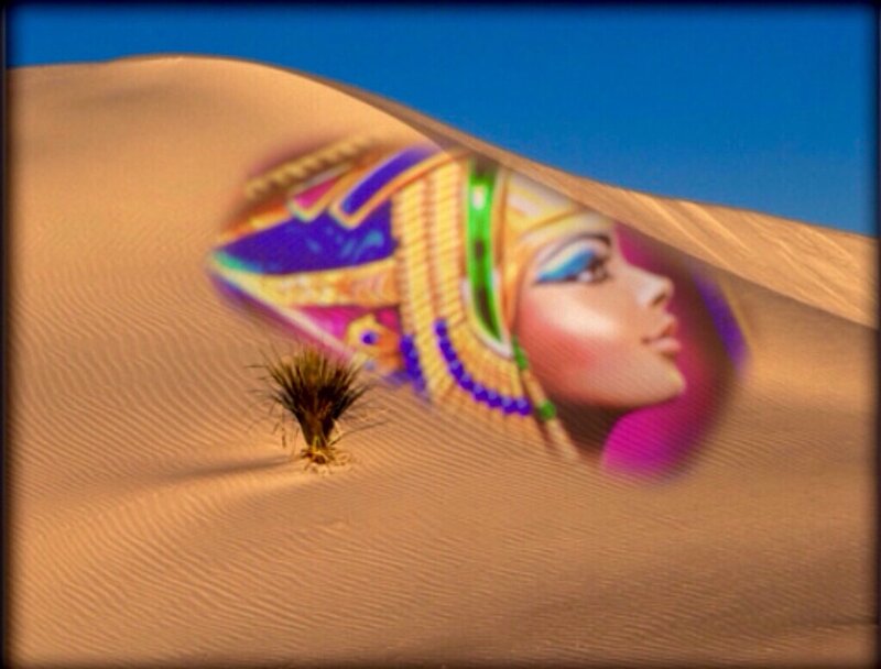 Pharaoh's Face in Sand