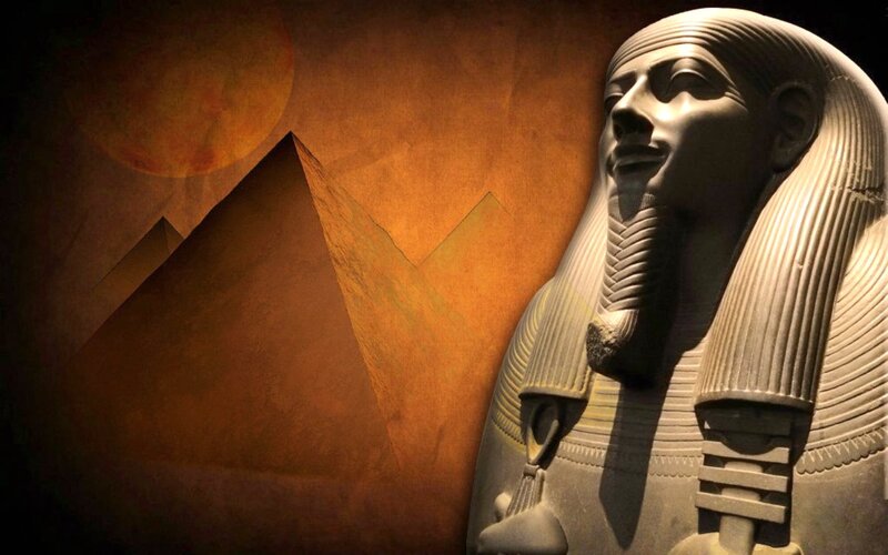 Pharaoh Statue — Brown