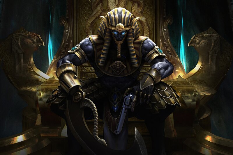 Pharaoh Warrior on Throne