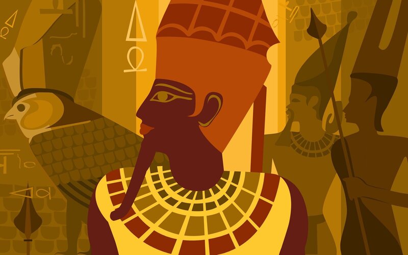 Pharaoh with Falcon