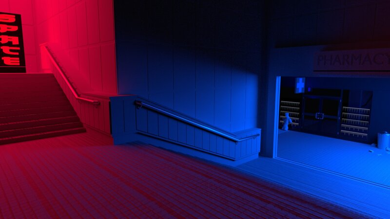 Pharmacy Entrance at Night