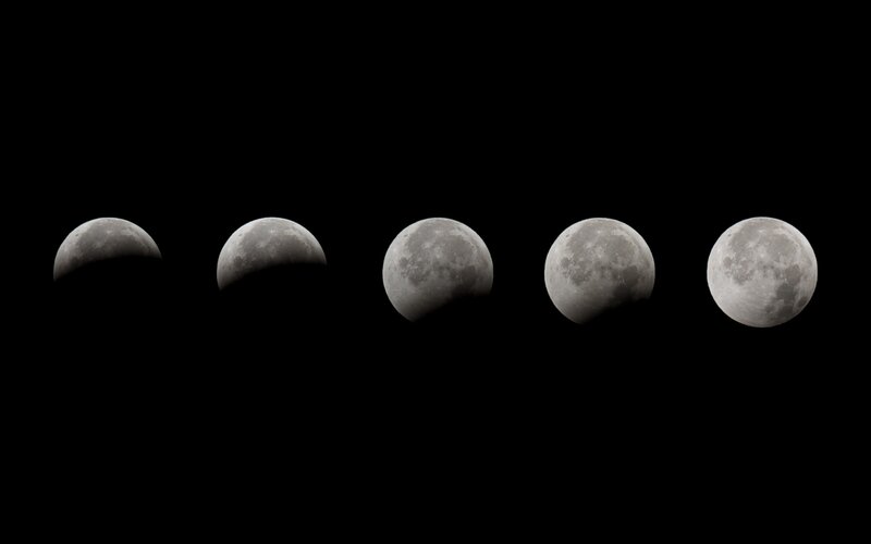 Phases of a Lunar Eclipse — Night