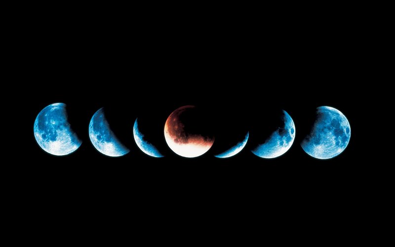 Phases of the Moon — Black