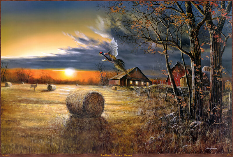 Pheasant Flying over Field