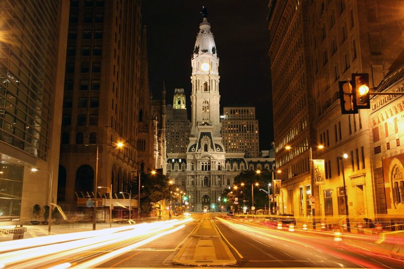 Philadelphia City Hall at night