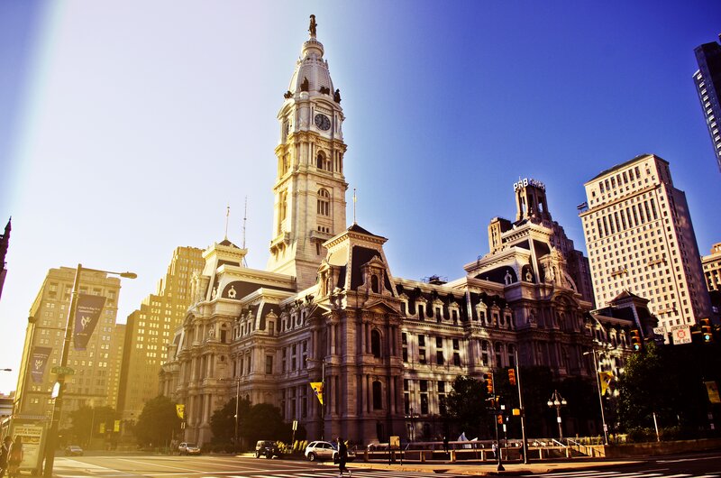 Philadelphia City Hall — Blue