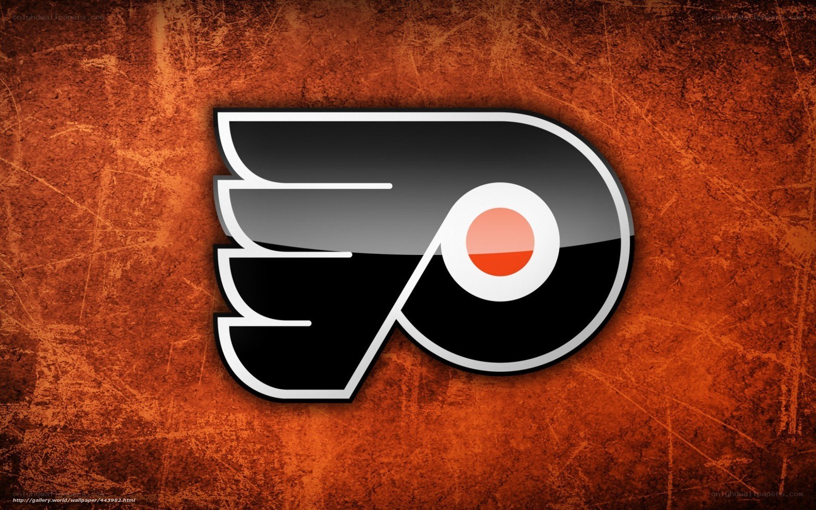 Philadelphia Flyers logo on textured background