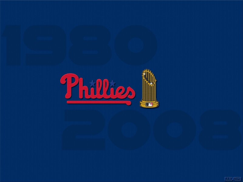 Philadelphia Phillies logo with trophies