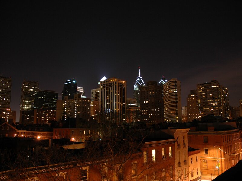 Philadelphia skyline at night