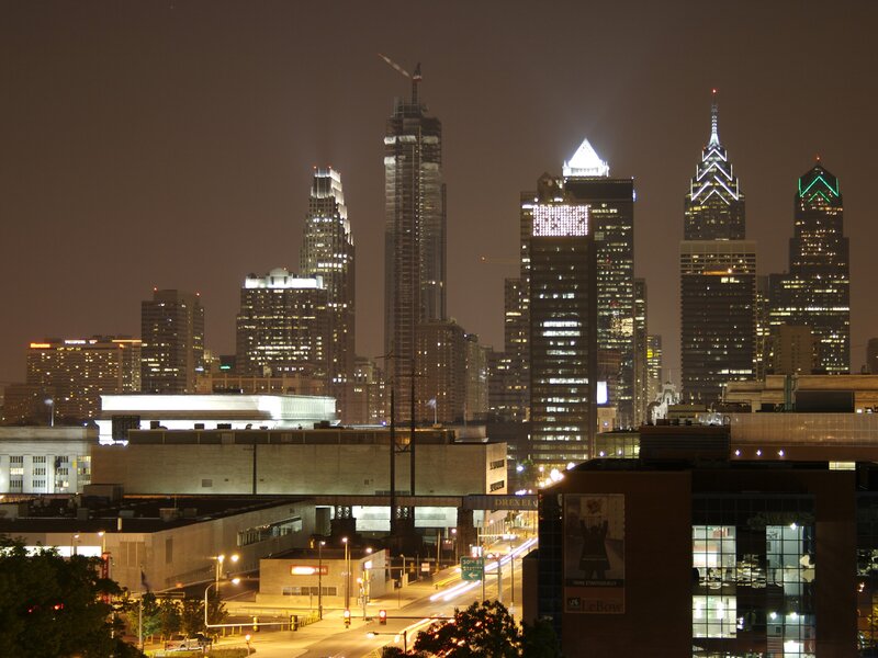 Philadelphia skyline at night